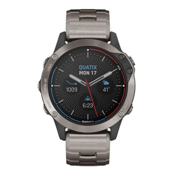 Garmin quatix® 6 Sapphire Titanium - Grey w/Titanium Band