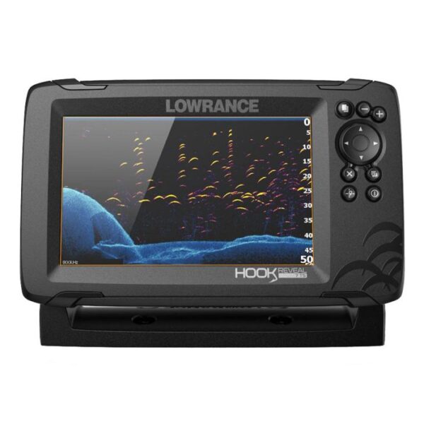 Lowrance HOOK Reveal 7 Combo w/TripleShot™ Transom Mount & C-MAP Contour™+ Card